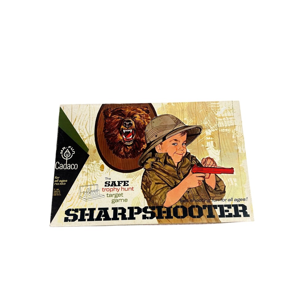 Vintage 1965 Cadaco SHARPSHOOTER The Safe Trophy Hunt Target Game No. 193